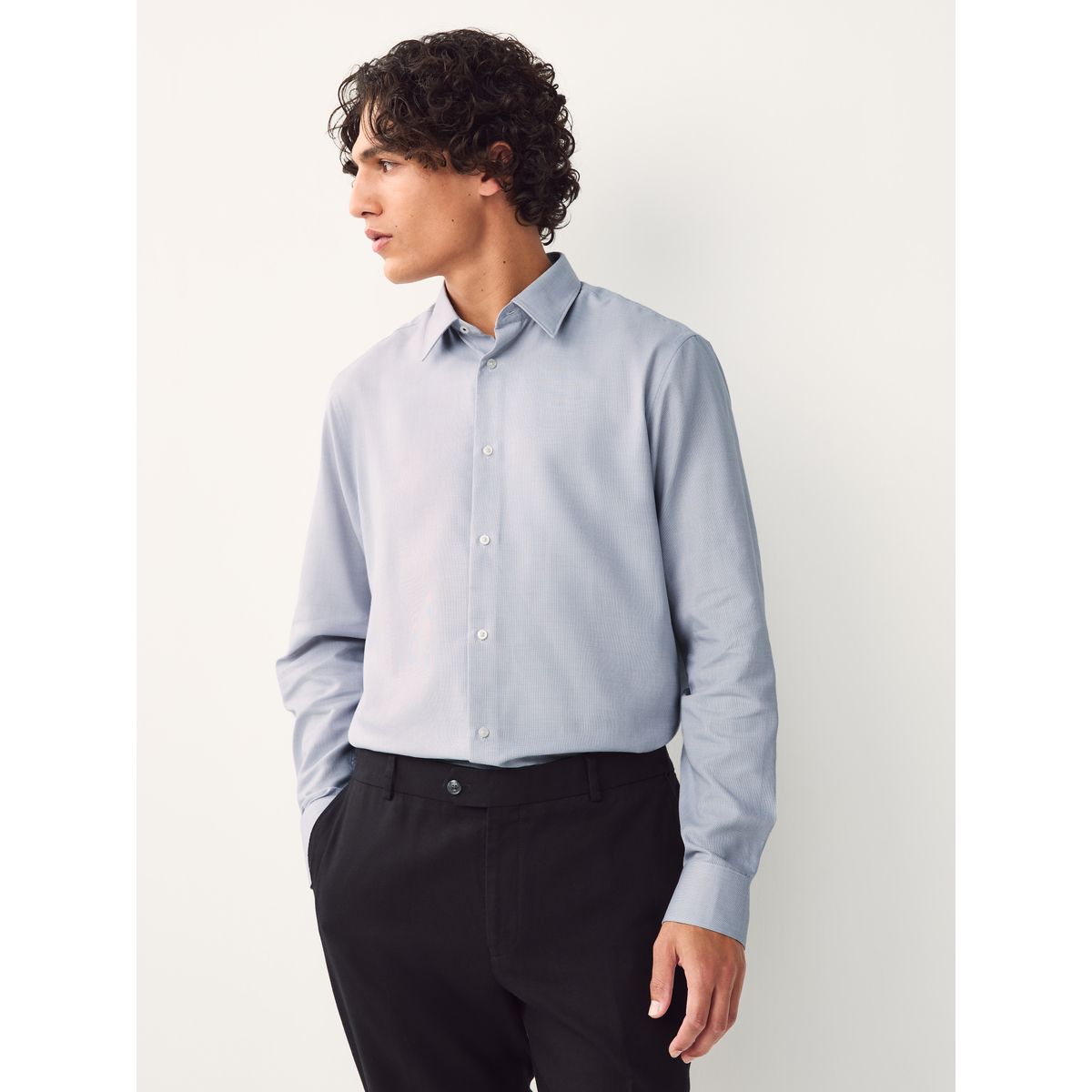 Chemise habillée à poignet simple, lot de 3 gris, NEXT