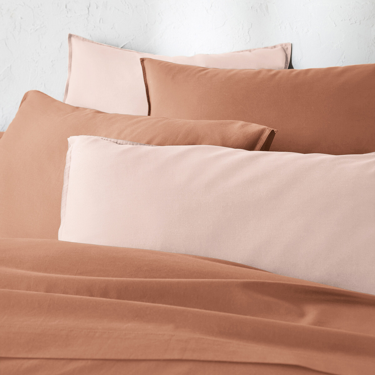 Funda de almohada de algodón lavado, Scenario tierra de siena, LA REDOUTE INTERIEURS