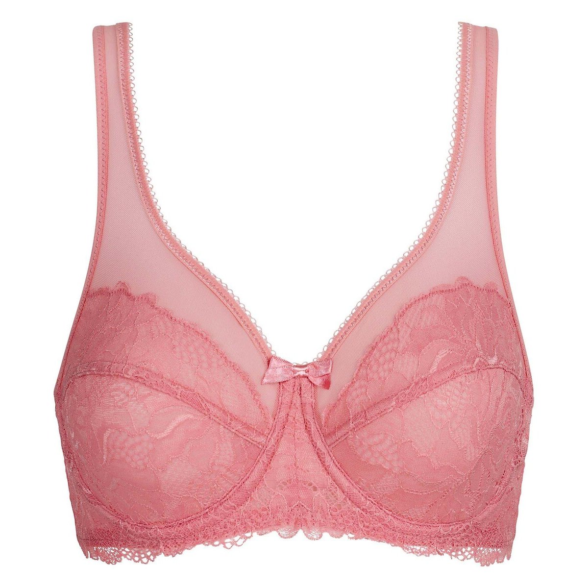 Soutien-gorge emboitant Generous dentelle rose pommette, DIM