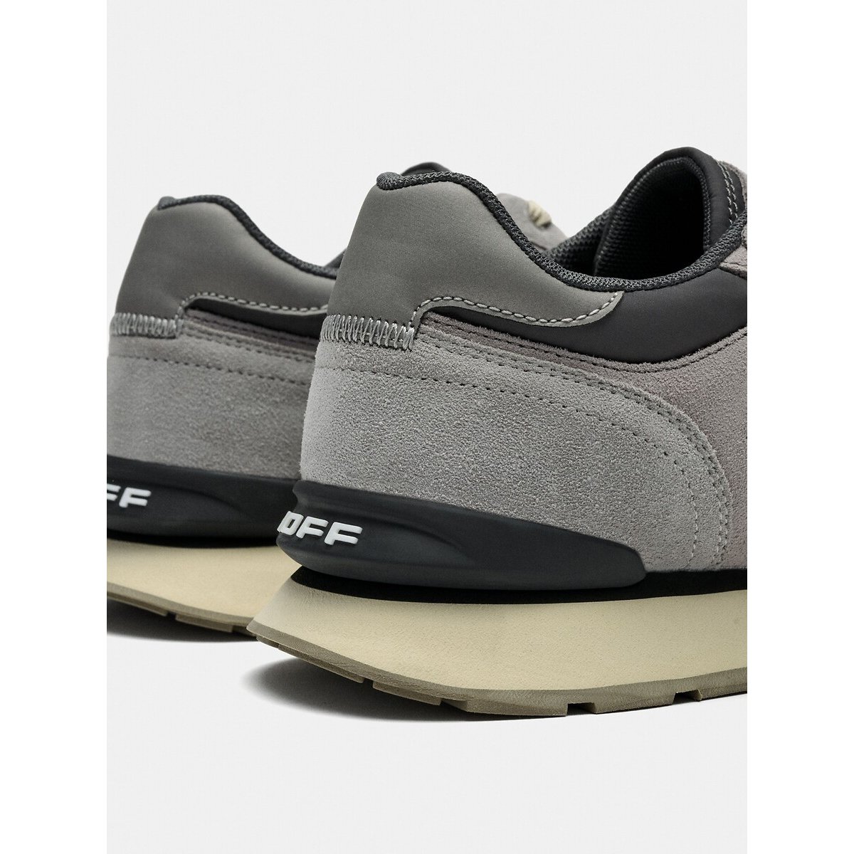 Leren sneakers City grijs, HOFF