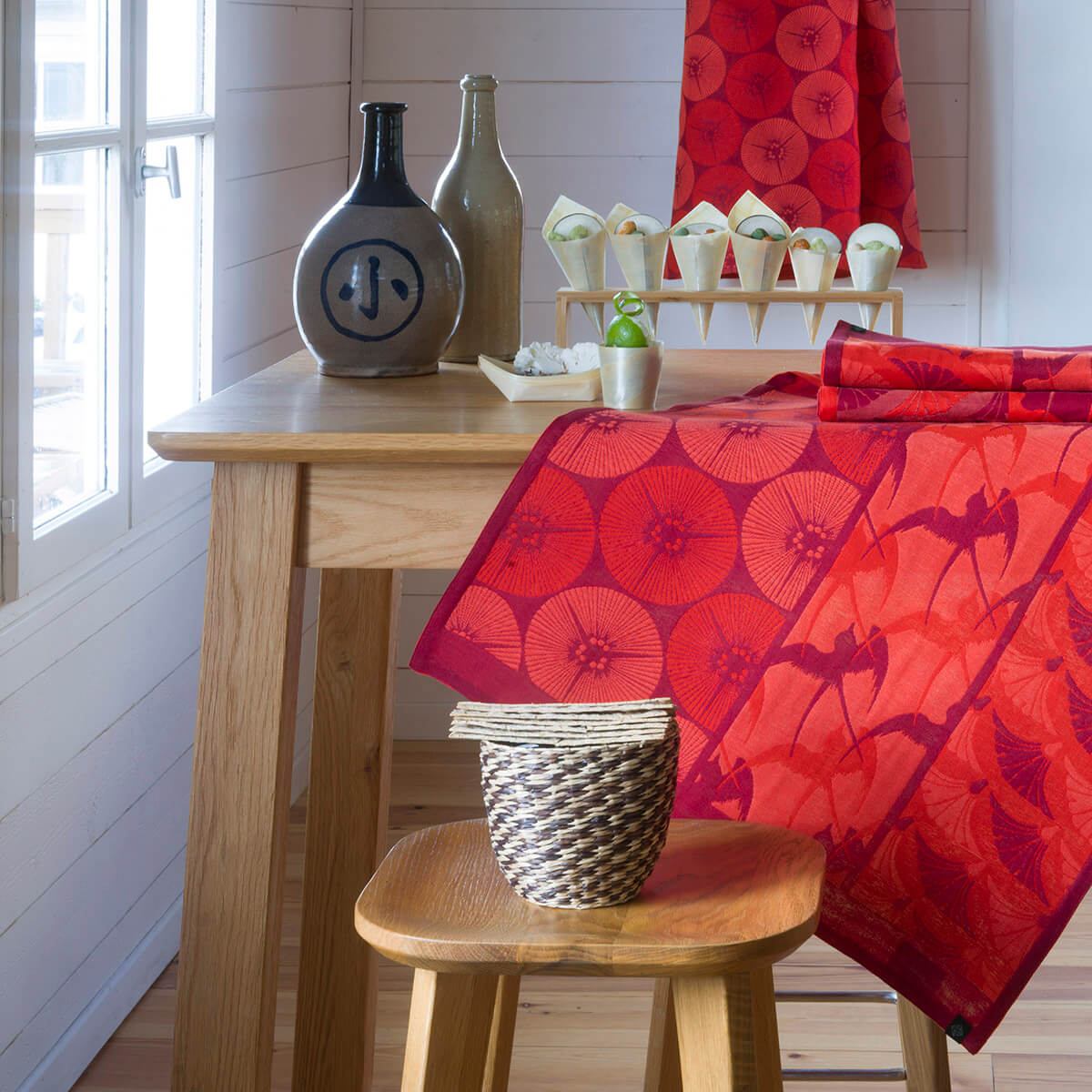 Torchon en Coton, YUKATA torii, LE JACQUARD FRANCAIS