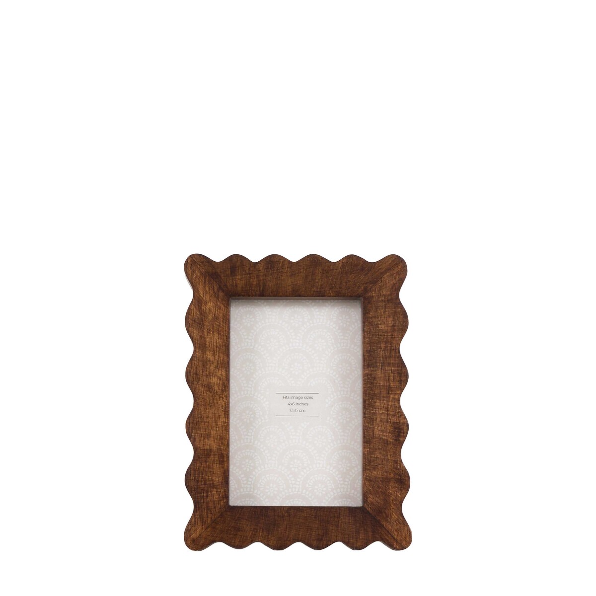 4x6" Anfo Wooden Scallop Photoframe brown , ÉDITÉ