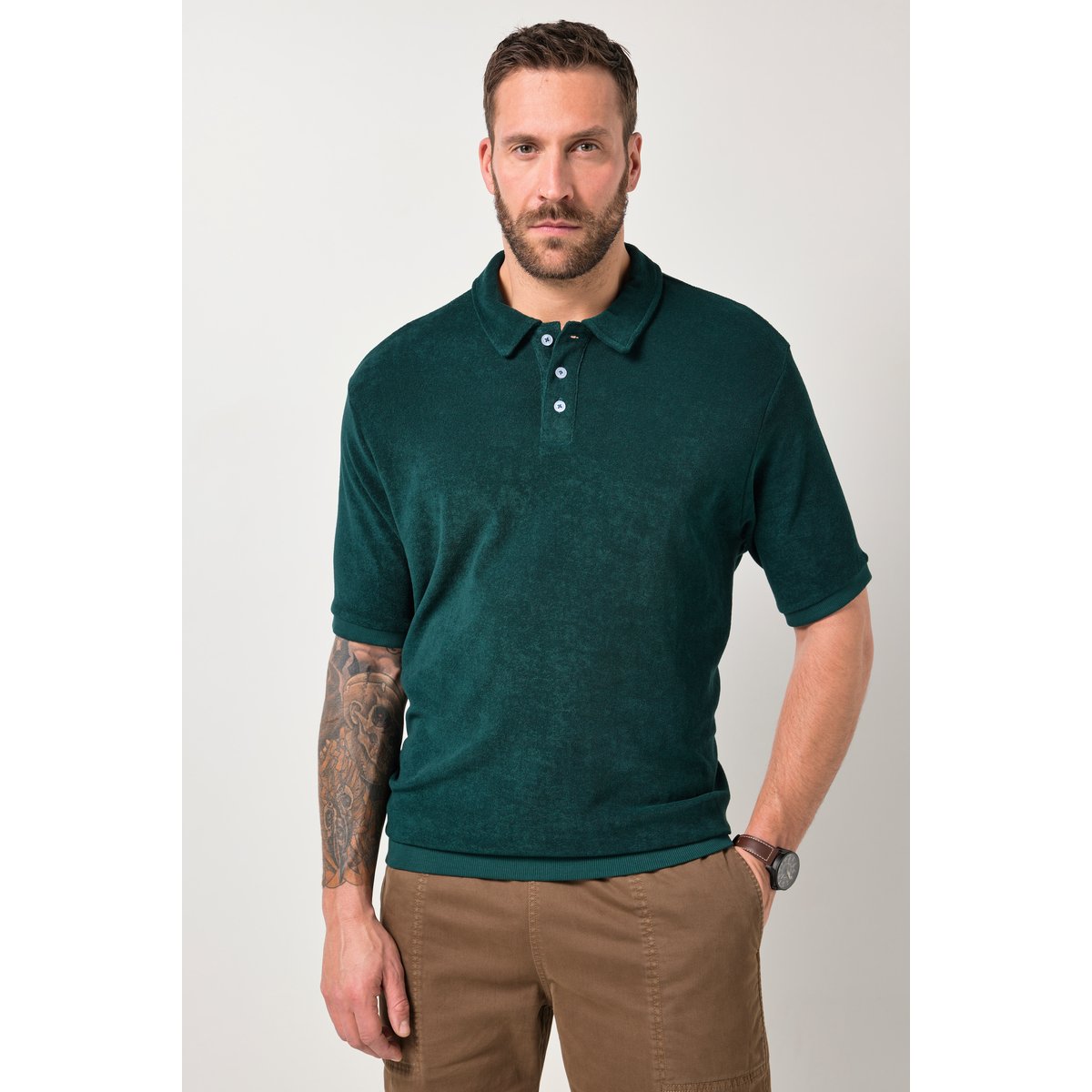 Polo en éponge vert pin, JP1880
