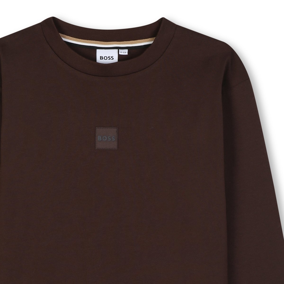Tee-shirt manches longues tourbe, BOSS KIDSWEAR