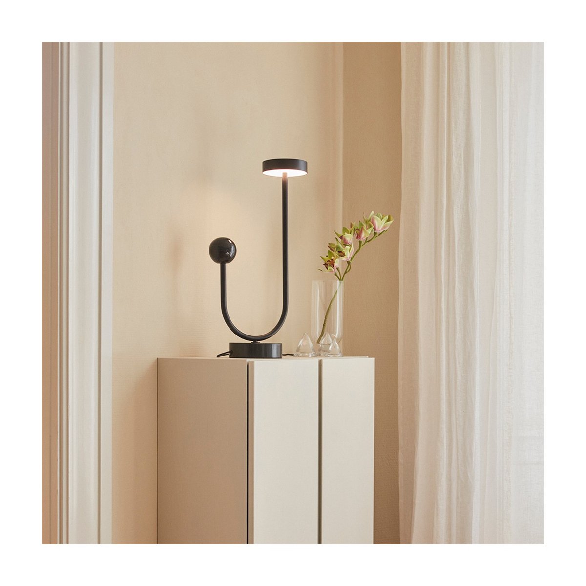 Lampe de Table en Marbre Grasil noir, AYTM