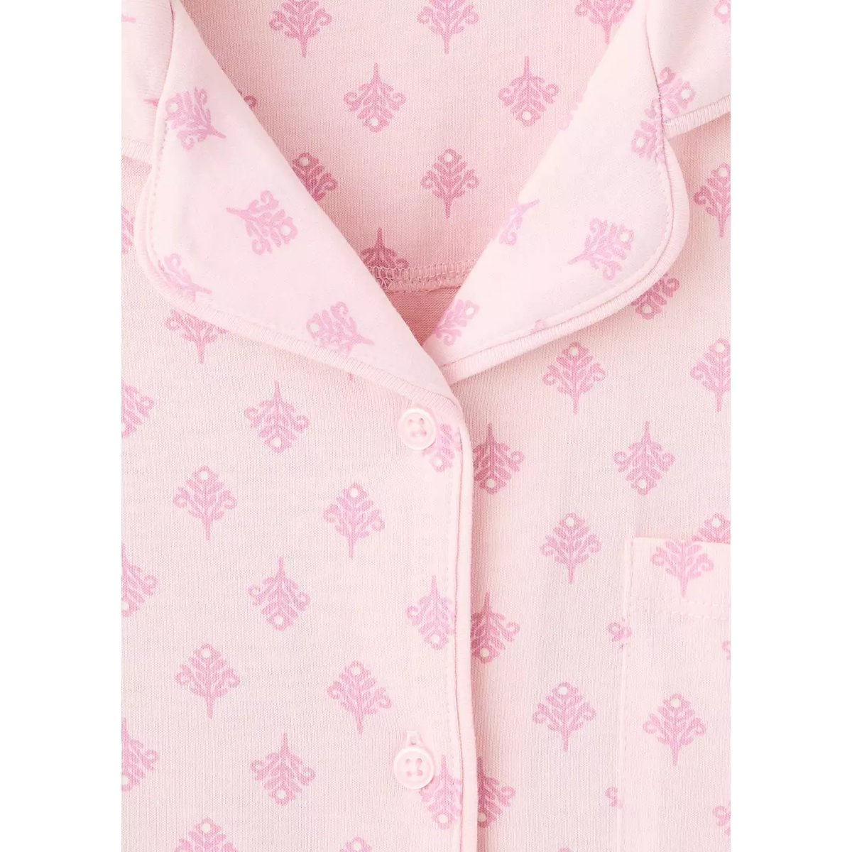 Pyjama complet imprimé à fleurs rose, MANGO KIDS