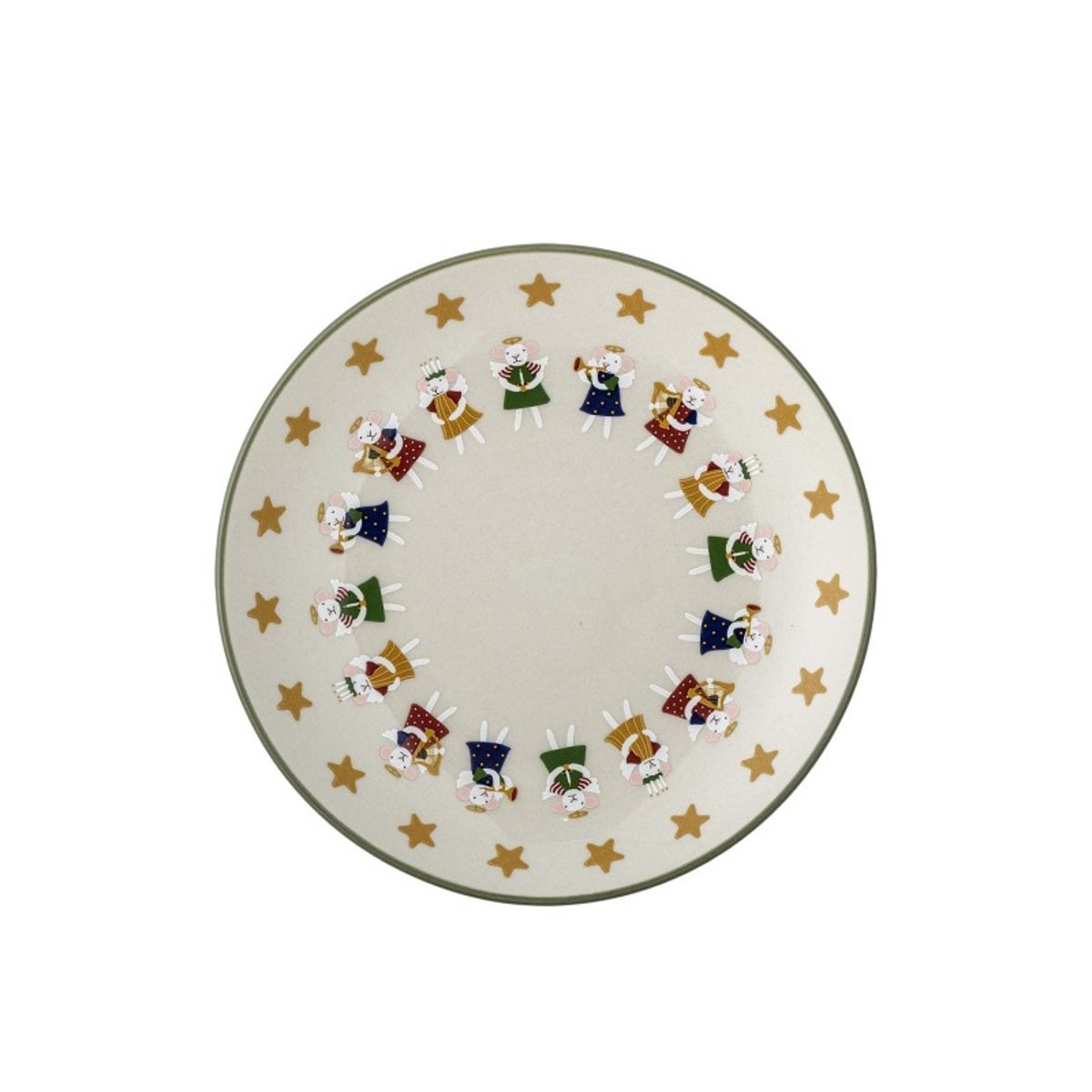 Petites assiettes souris PEO set de 4 crème, BLOOMINGVILLE
