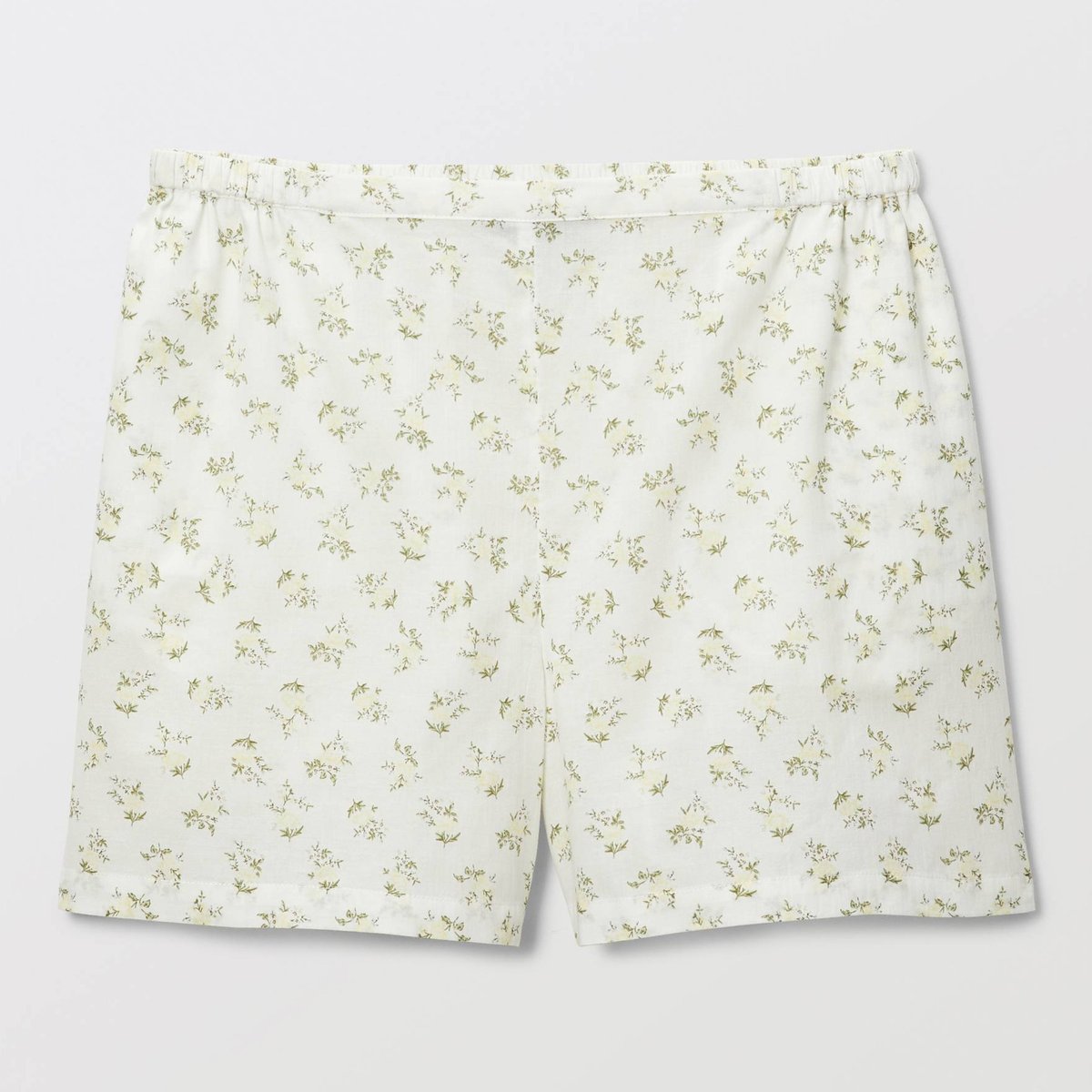Short imprimé en coton blanc, MONOPRIX