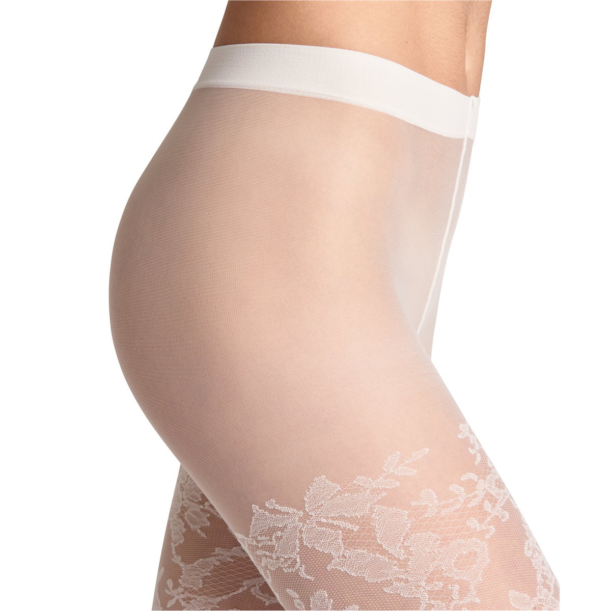 Collant Sensual Boulevard 30 Transparent blanc perle, FALKE