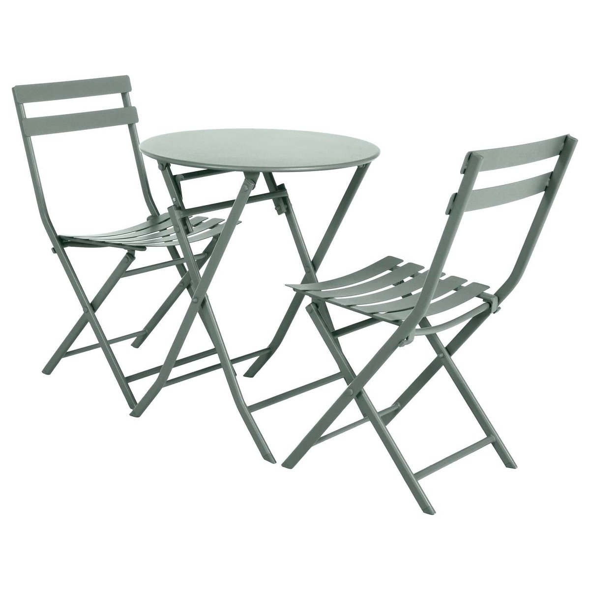 Table de jardin pliante ronde 2 places GREENSBORO vert, HESPERIDE