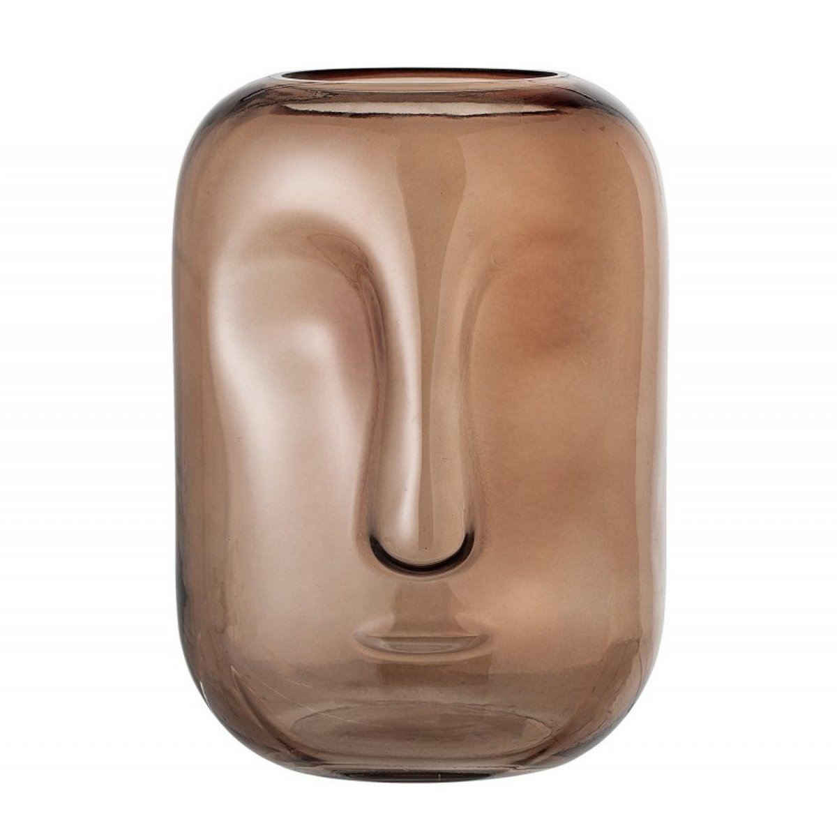 Vase en verre visage Amida marron, BLOOMINGVILLE