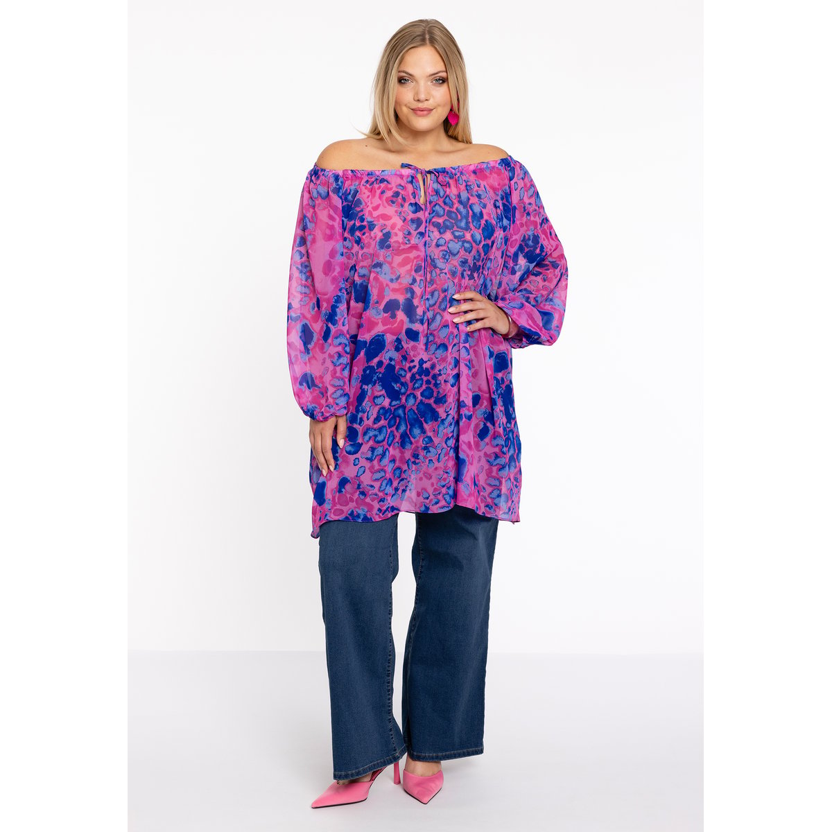 Tunique avec manches courtes rose, YOEK