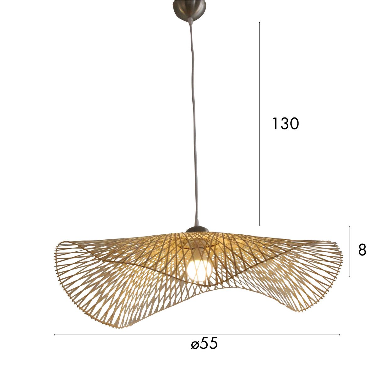 Suspension en bambou tressé, CARAVELLE naturel, NOW'S HOME