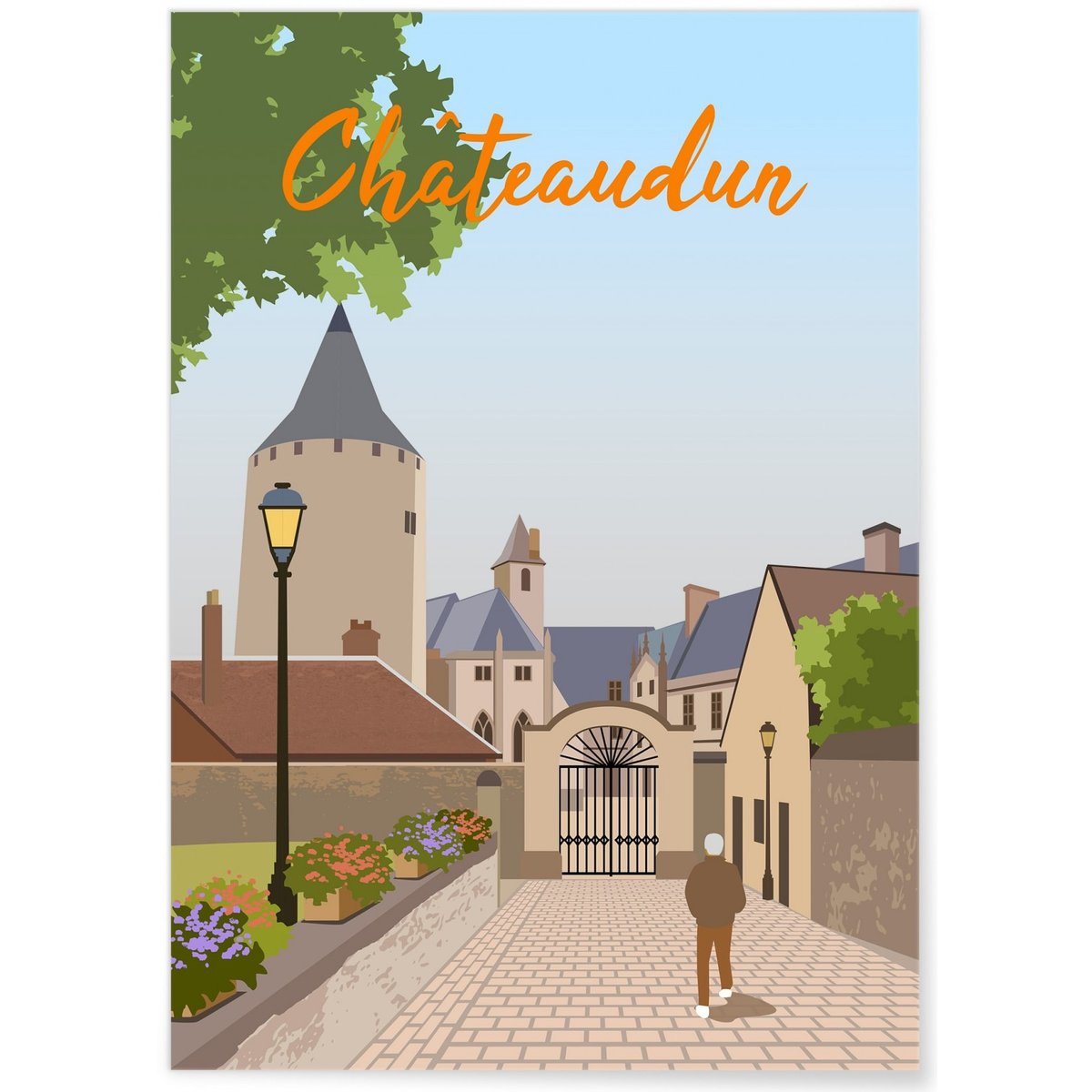 Affiche ville Châteaudun blanc, L'AFFICHERIE
