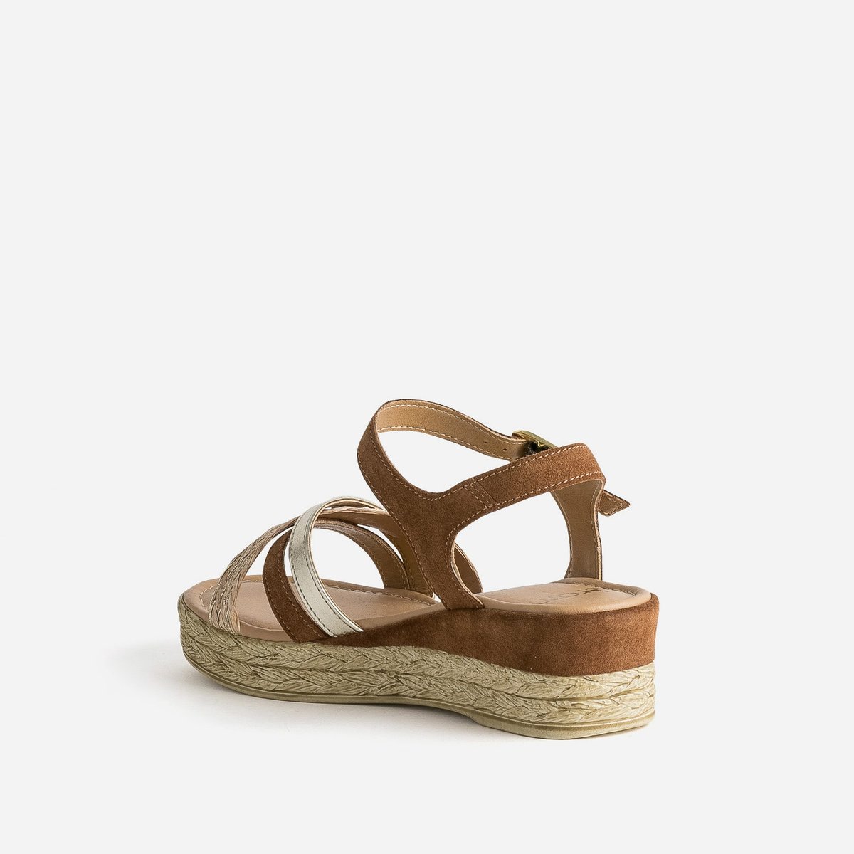 Sandale À Talon en cuir OBLETTE camel, ERAM