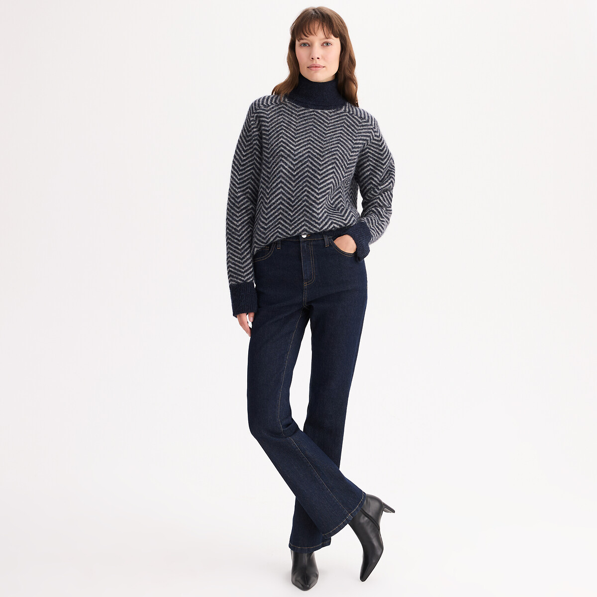 Wool and Alpaca Blend Turtleneck Jumper 90005446, ANNE WEYBURN
