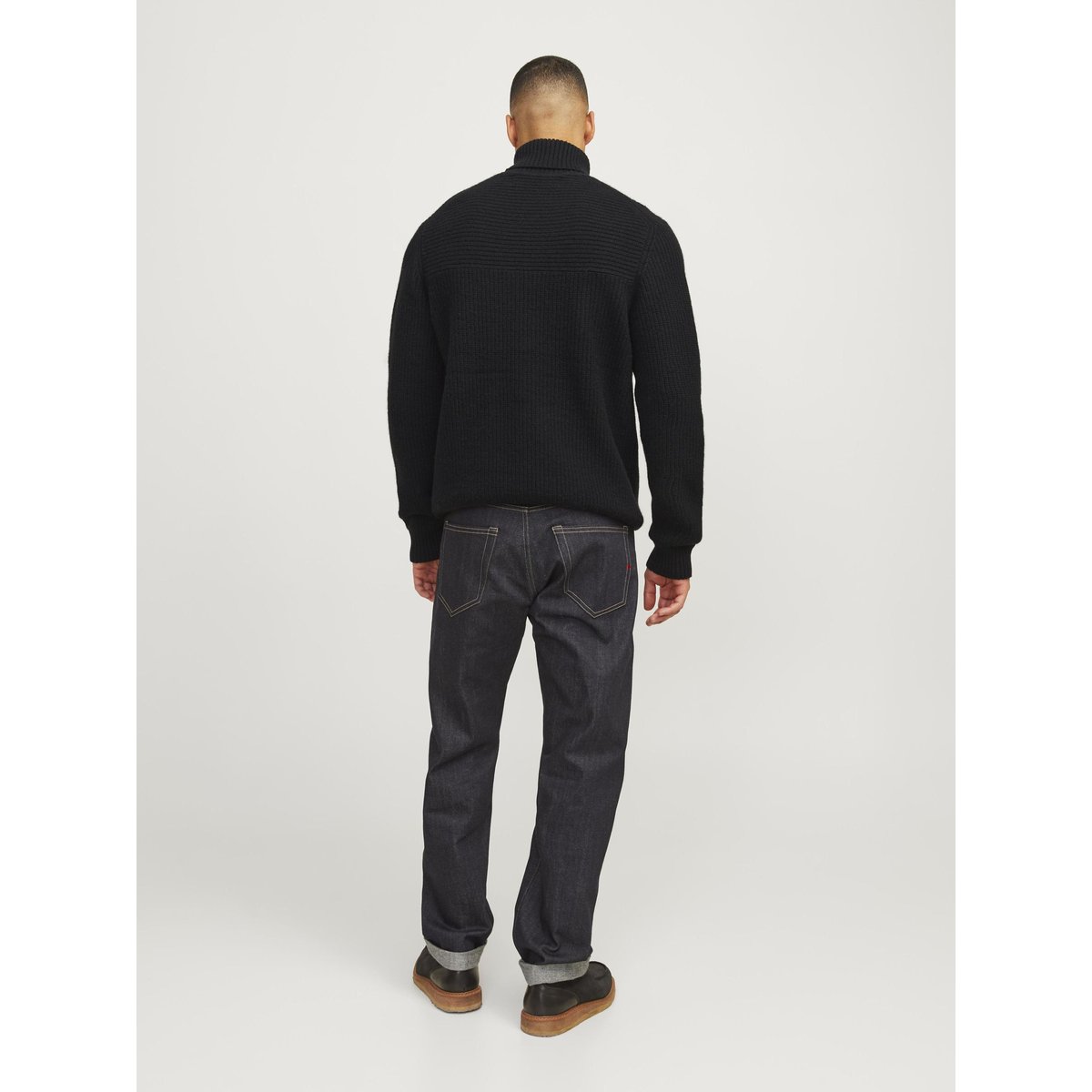 Col Roulé noire - black, JACK & JONES