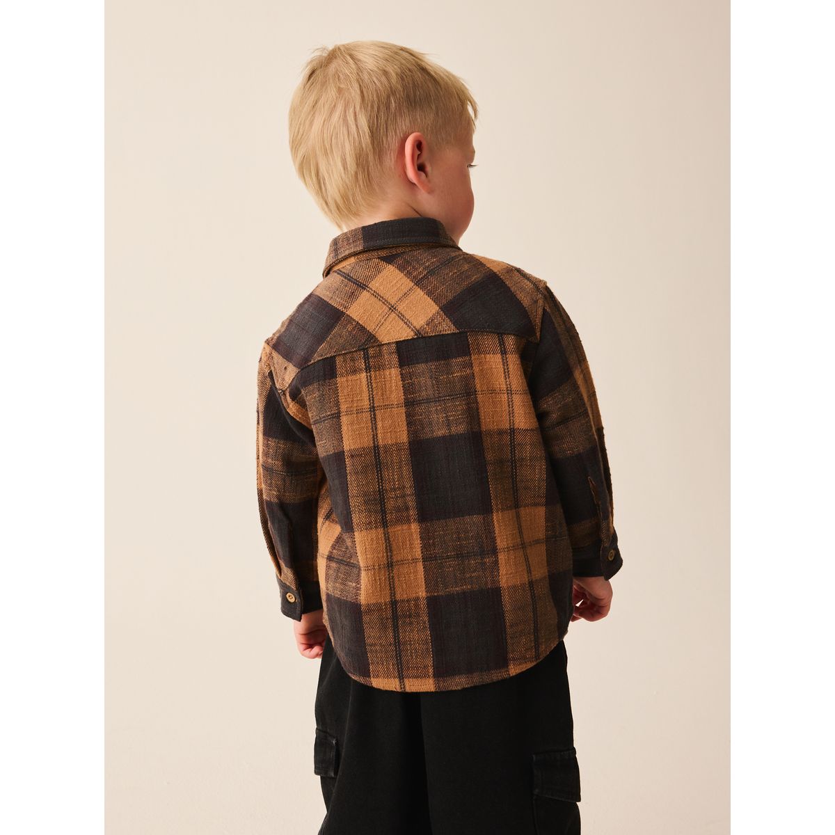 Ensemble chemise et t-shirt, 2 pièces marron à carreaux, NEXT