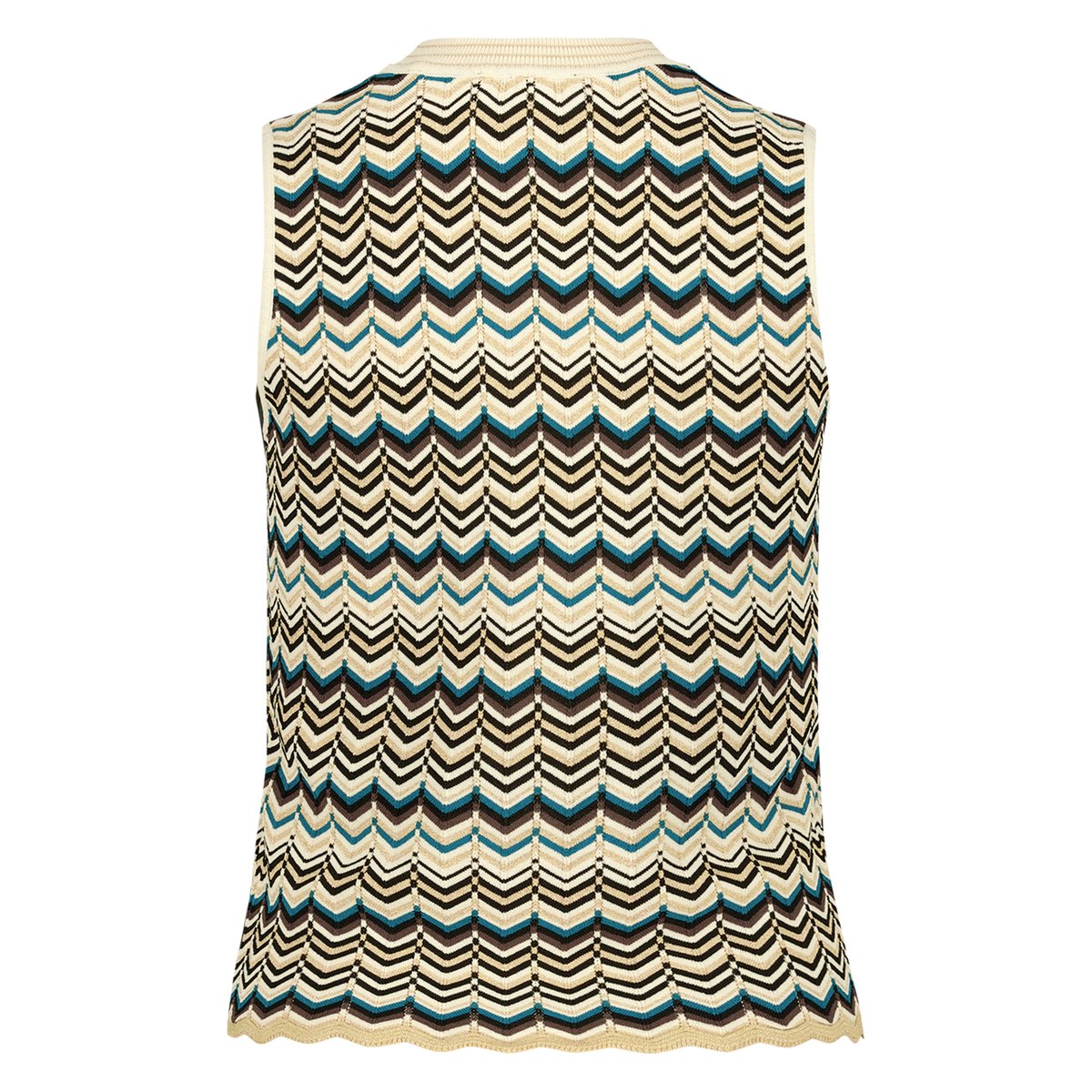 Top en maille à motifs nature/brown, ZERO