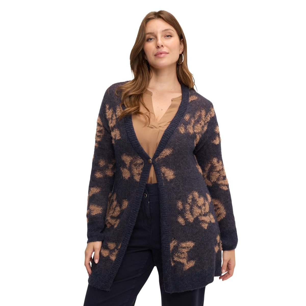 Cardigan imprimé bleu, FIORELLA RUBINO