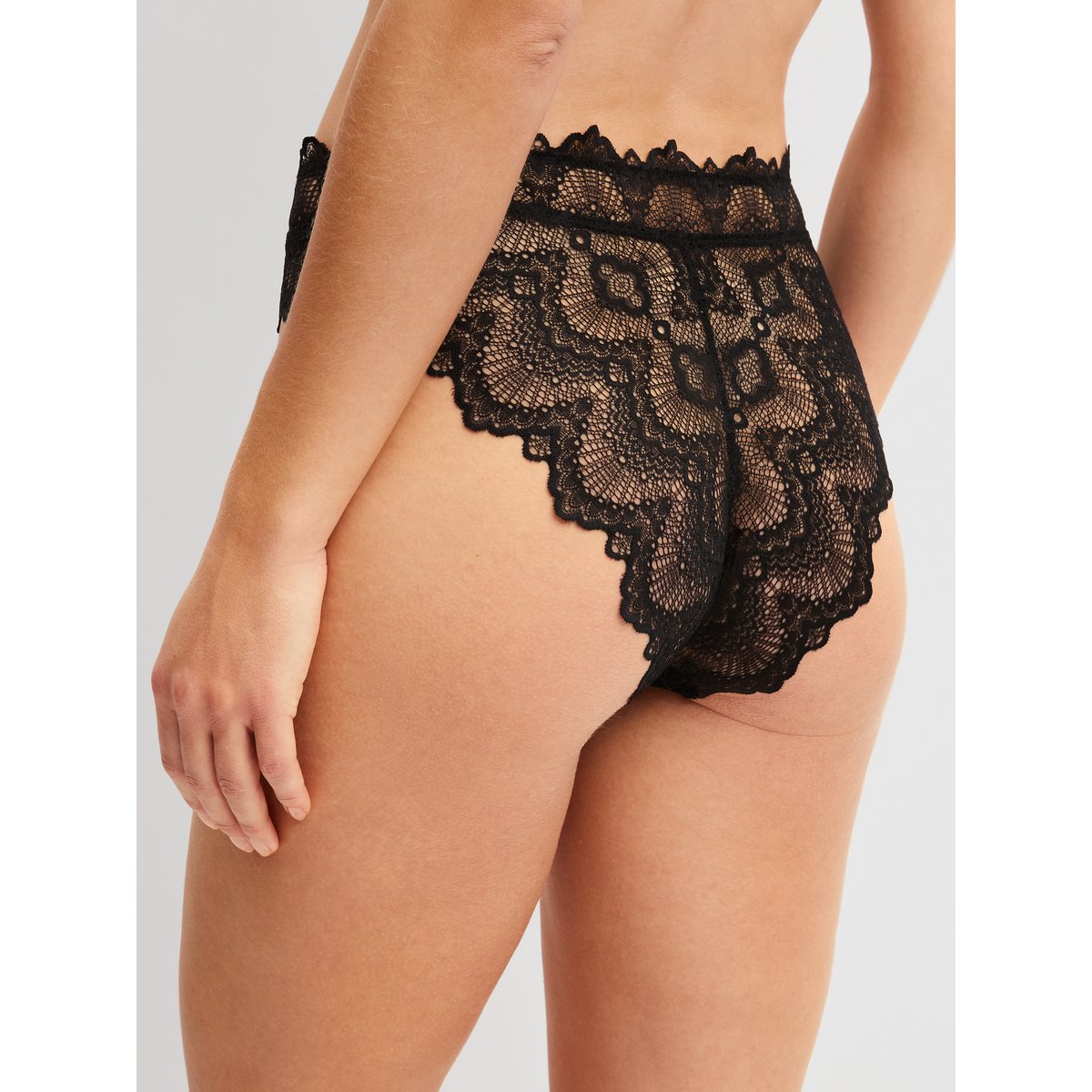 Culotte, high waist Polyamide LOVE LACE noir, CALIDA