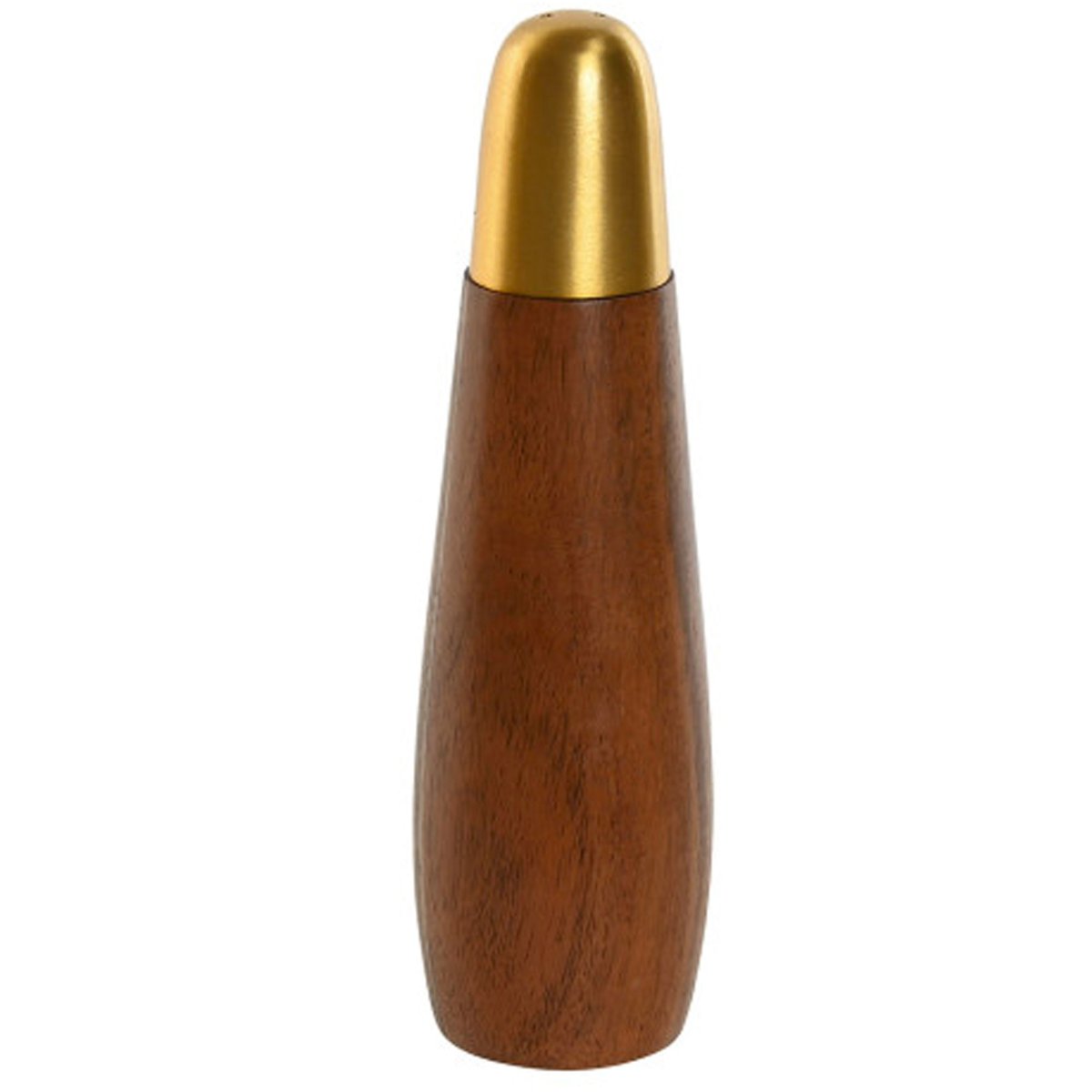 Salière en bois d'acacia et inox doré 6x6x25cm bois, WADIGA
