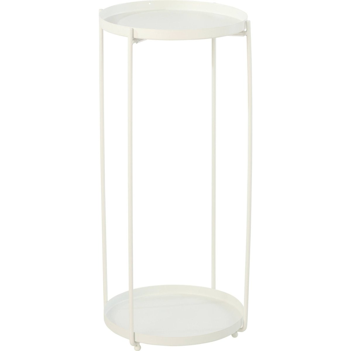 Table d'appoint ronde en métal blanc, RECOLLECTION