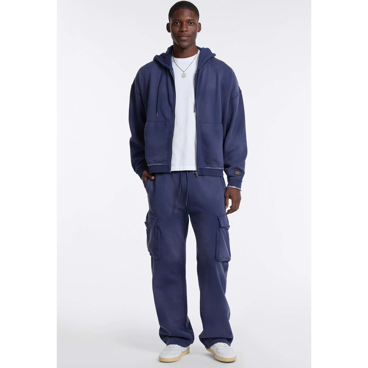 Sweat-Shirt À Capuche bleu foncé, GUESS JEANS