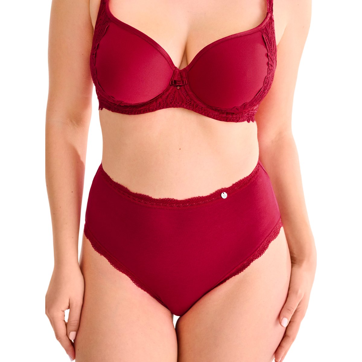 Culotte échancré taille haute EVERYDAY rouge, LISCA