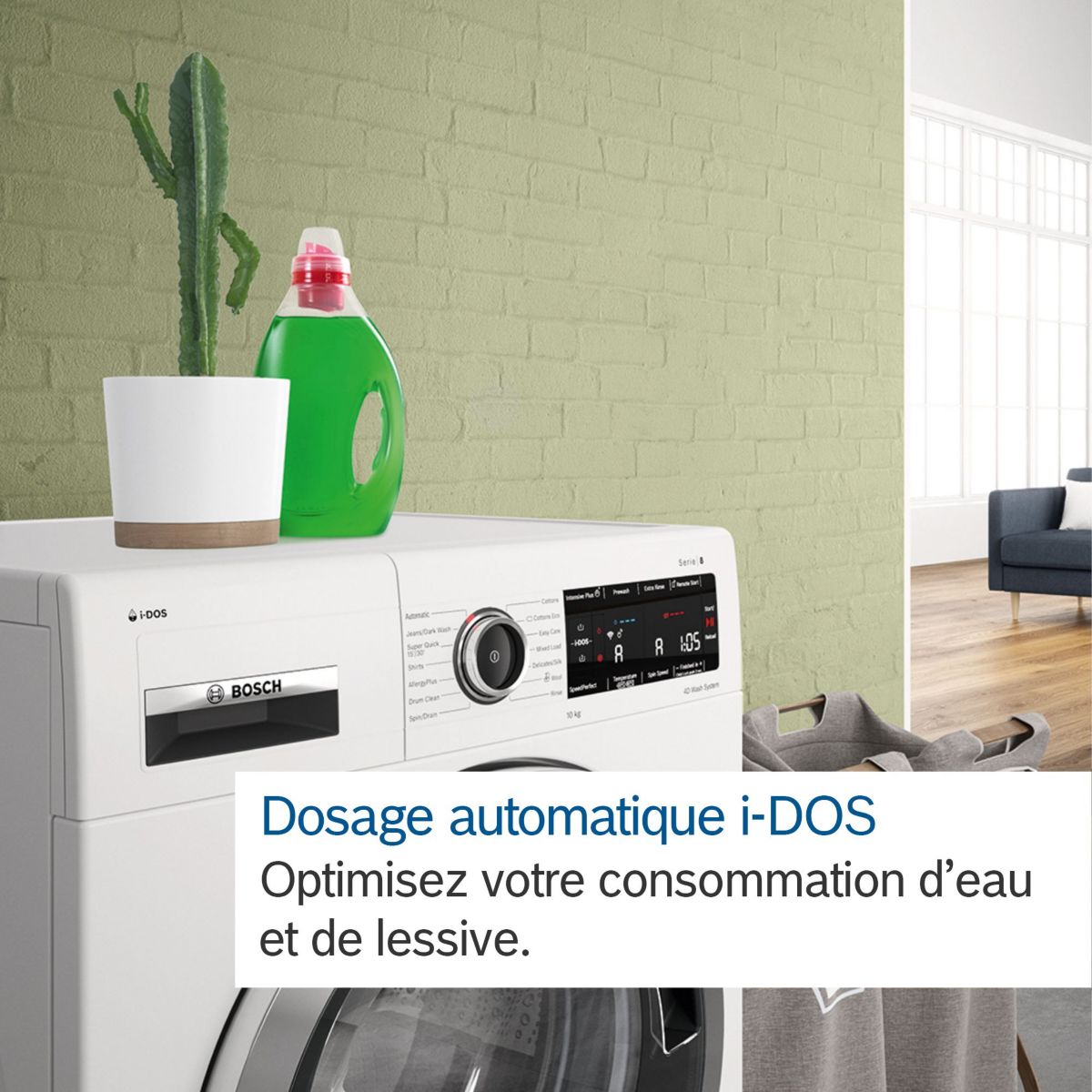 Lave linge hublot WGG244FRFR Serenity couleur unique, BOSCH