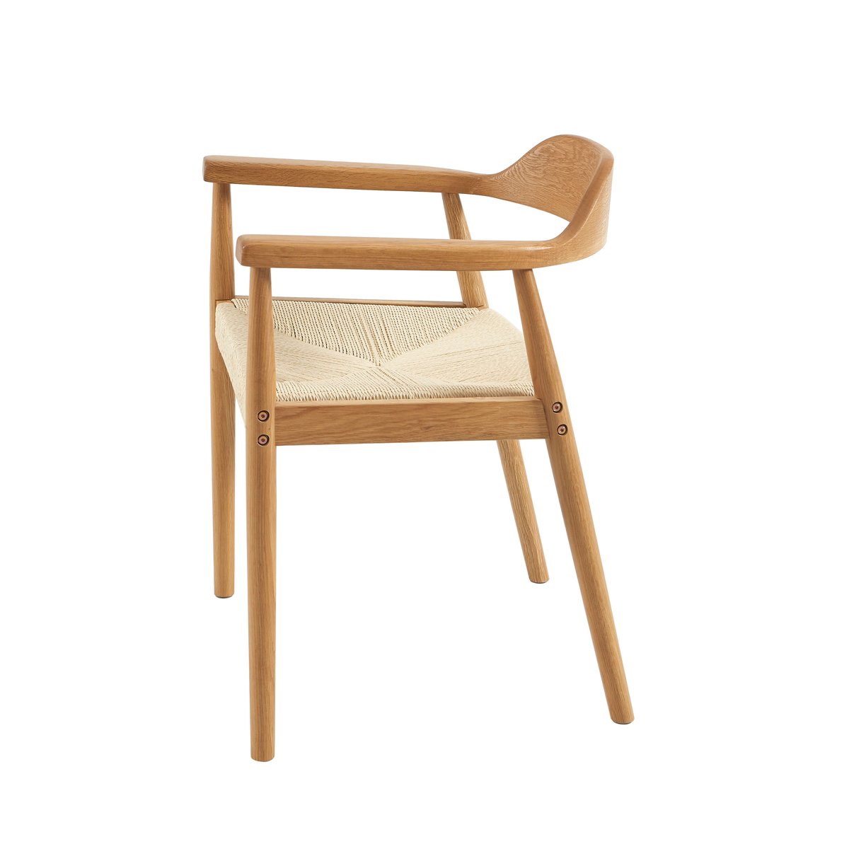 Lot de 2 chaises en chêne et corde MARTIE chêne, SORELH