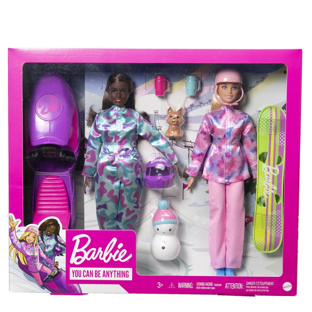 Coffret Sport D'hiver - Barbie multicolore, MATTEL