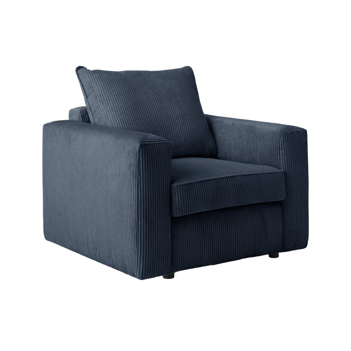 Fauteuil velours côtelé - OTTO bleu, CAMIF