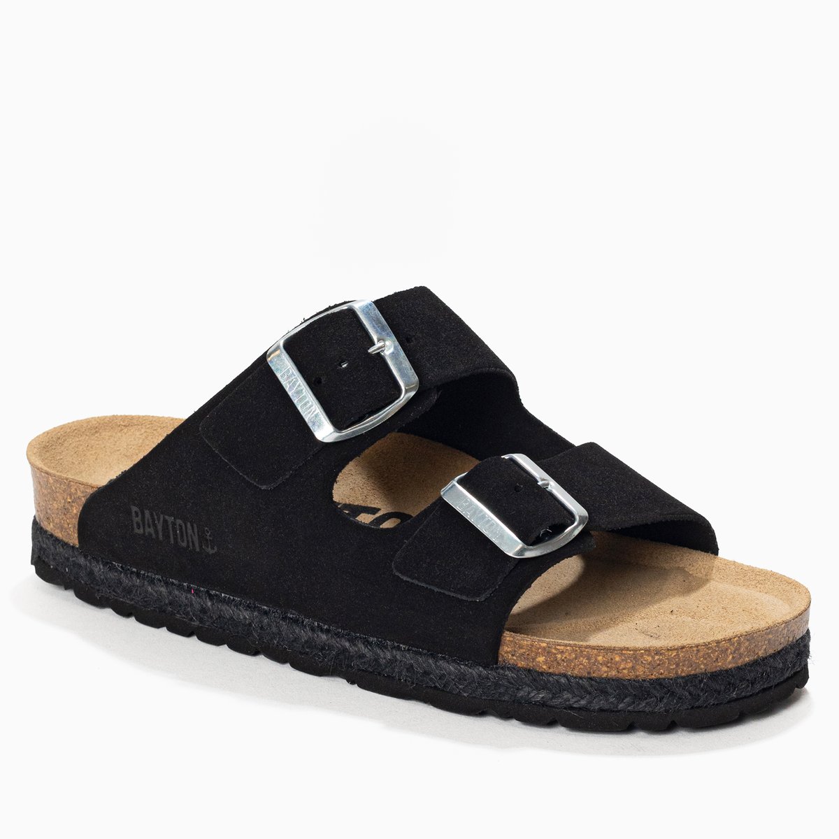 Sandales en cuir suedé BENALLA noir, BAYTON