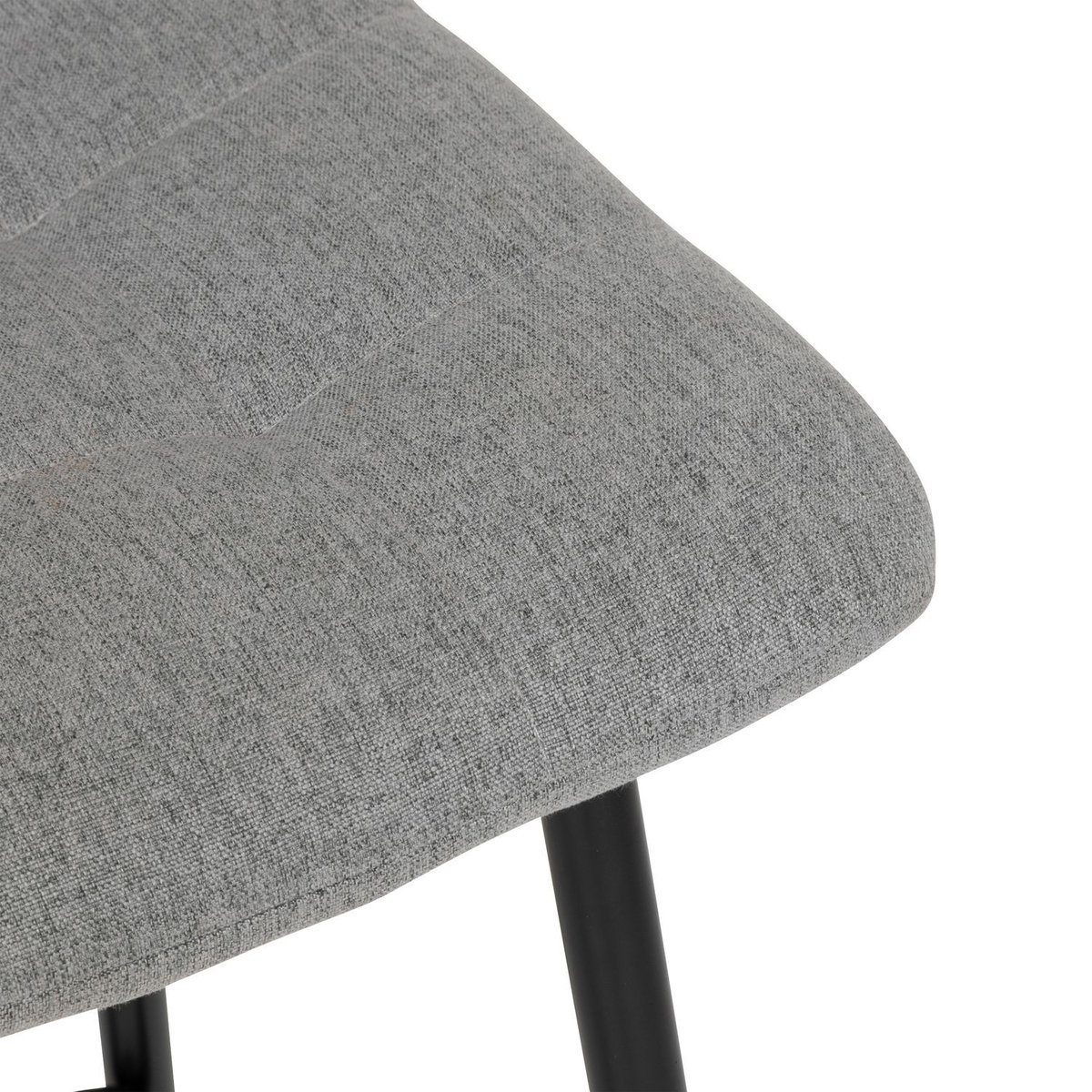 Lot de 2 chaises de bar rembourrées SIRAC gris, TOILINUX