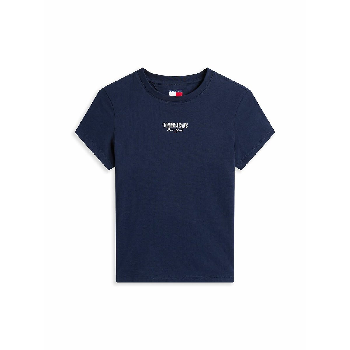 Crew Neck T-Shirt with Short Sleeves navy blue, TOMMY JEANS