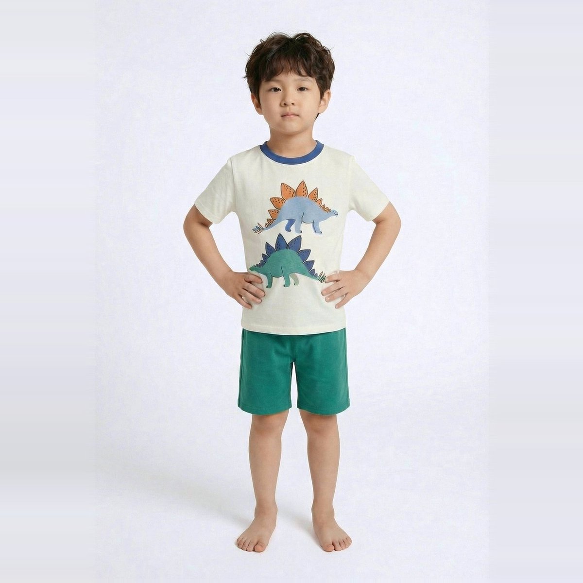 Lot de 2 pyjamas shorts imprimé en jersey coton BIO GOTS jungle, MONOPRIX
