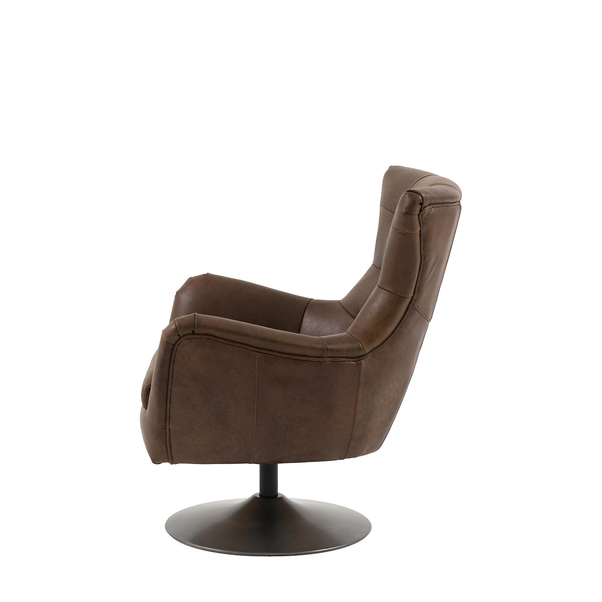 Bertram Swivel Leather Accent Chair walnut, ÉDITÉ