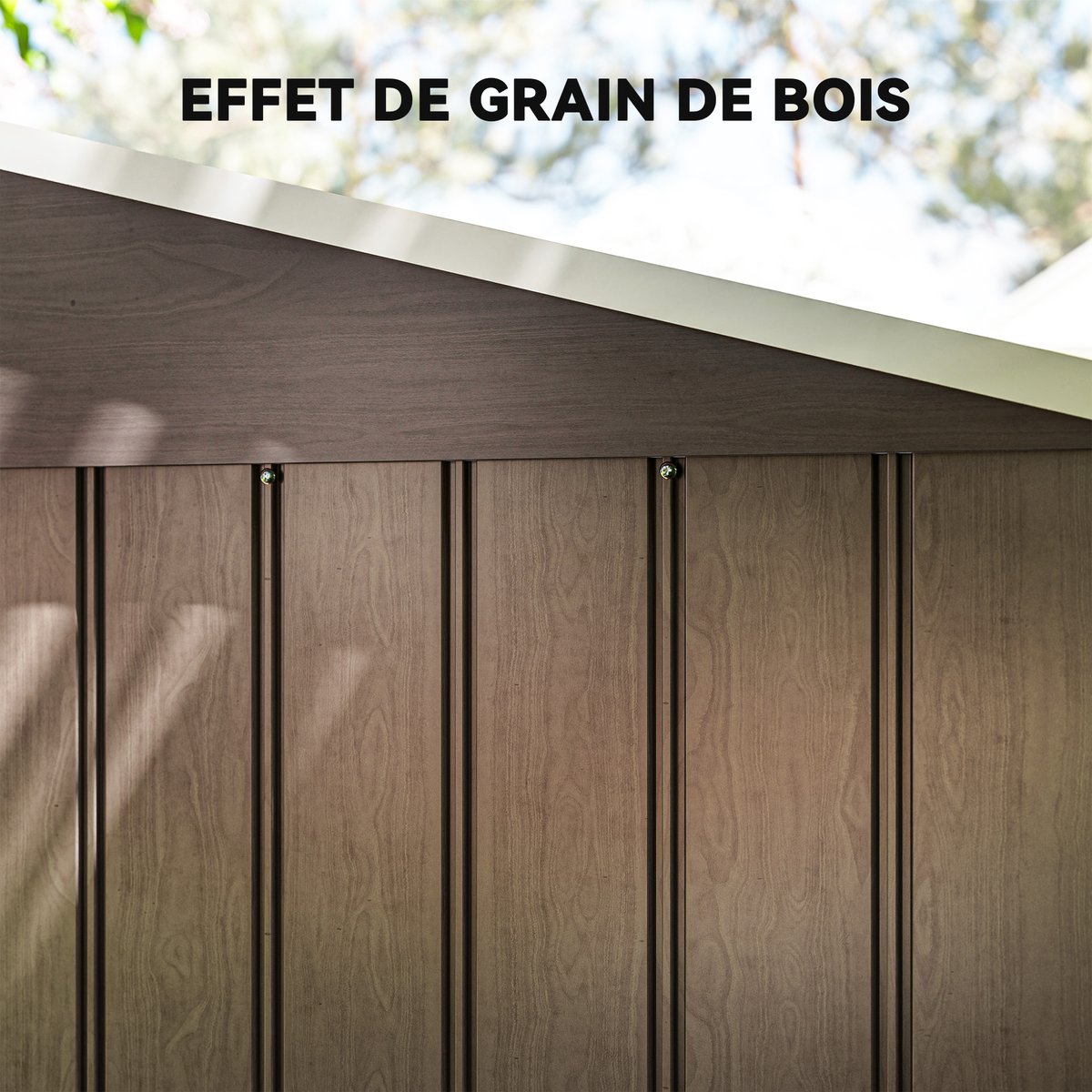 Abri de jardin Acier galvanisé Marron marron, OUTSUNNY