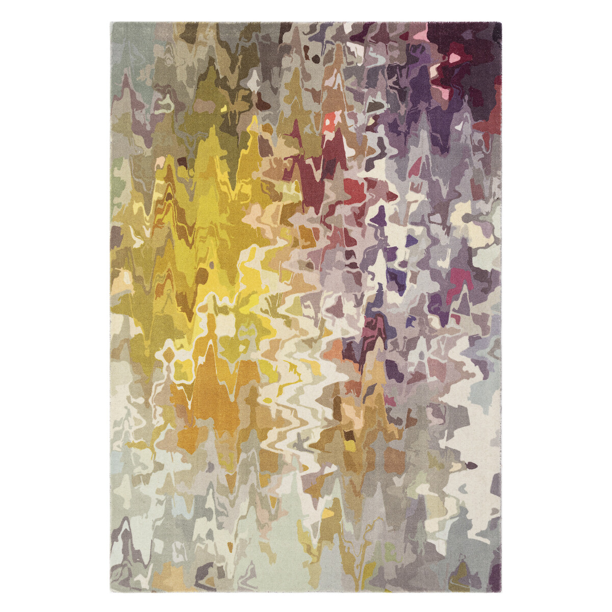 Watercolour Effect Stipple Rug in 100% Wool multi-coloured, SO'HOME
