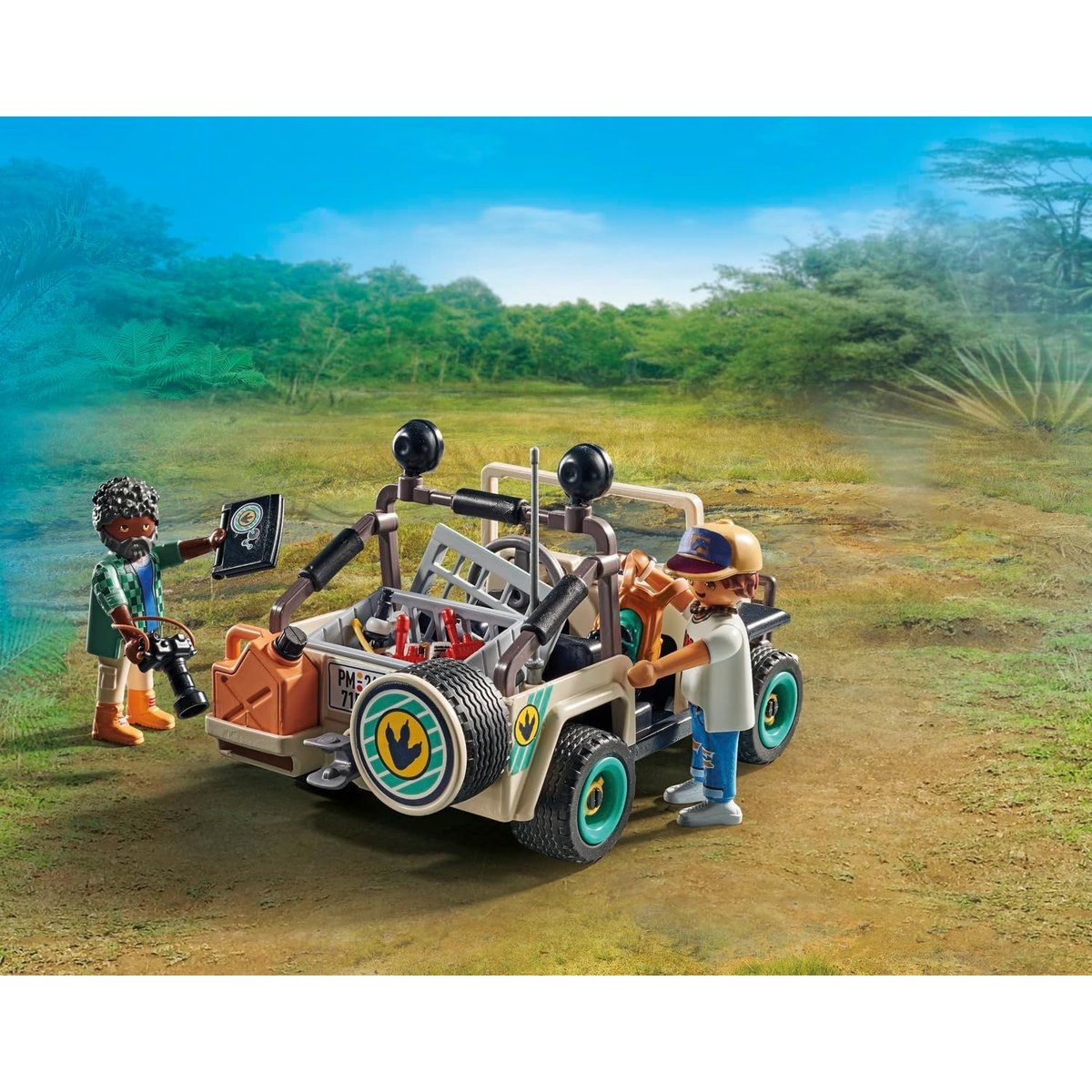Dinos Campement des explorateurs avec dinosaures multicolore, PLAYMOBIL