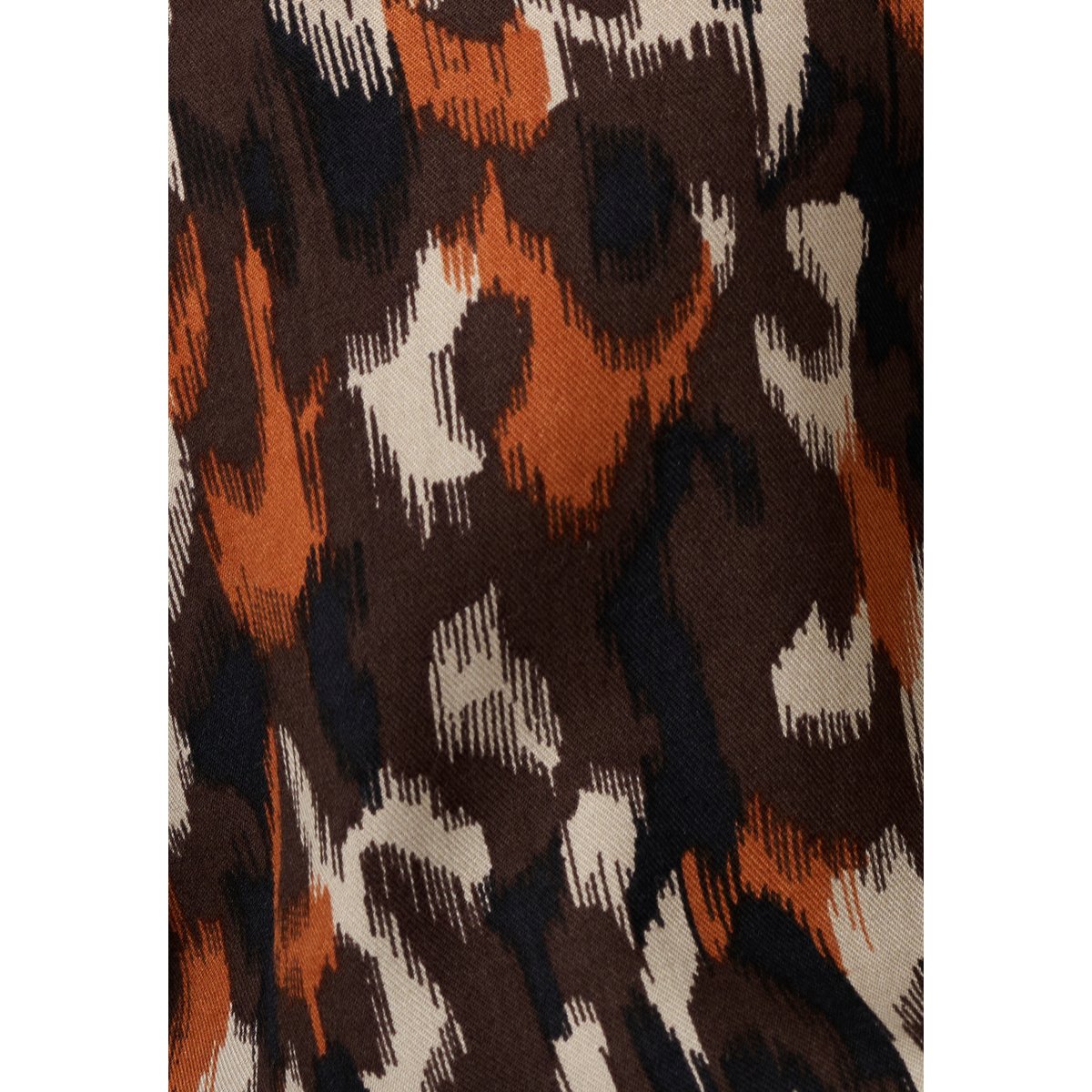 Blouse pure viscose marron graphique, DAMART