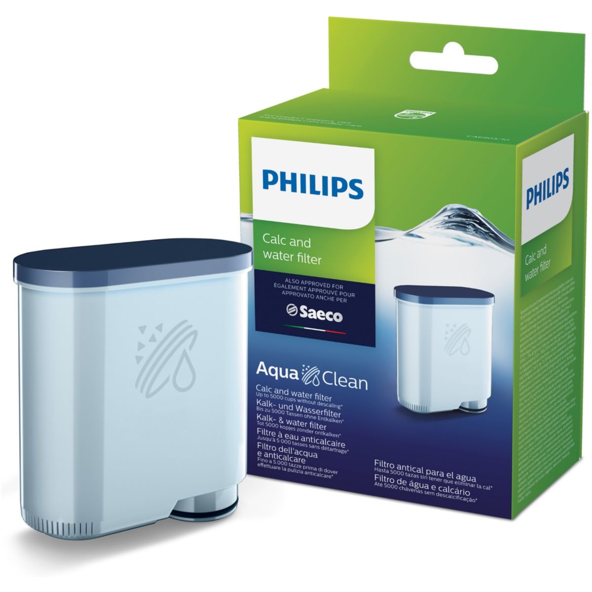 Filtre à eau Aqua Clean pour espresso CA6903/10 couleur unique, PHILIPS/SAECO