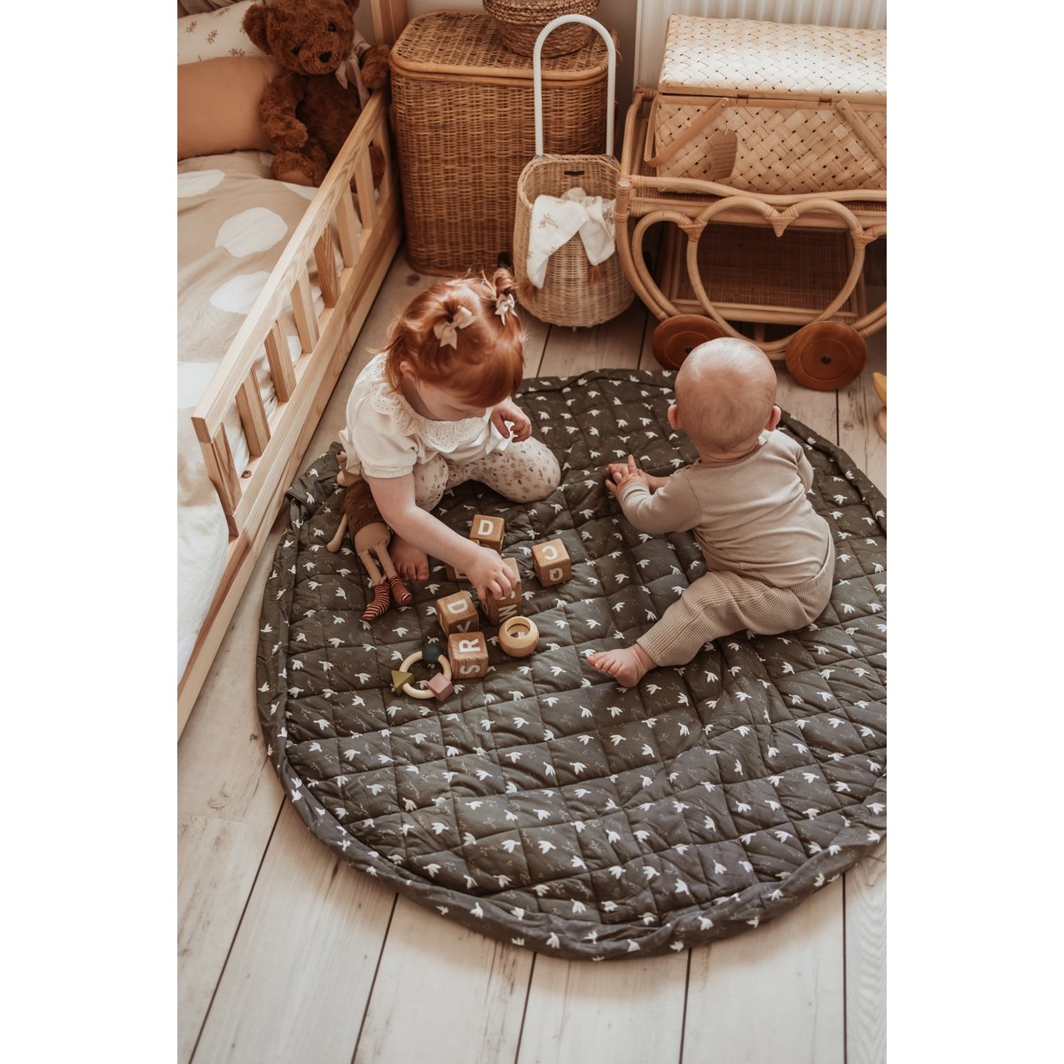 play&go - tapis d´éveil & sac organic - birds vert, PLAY ET GO