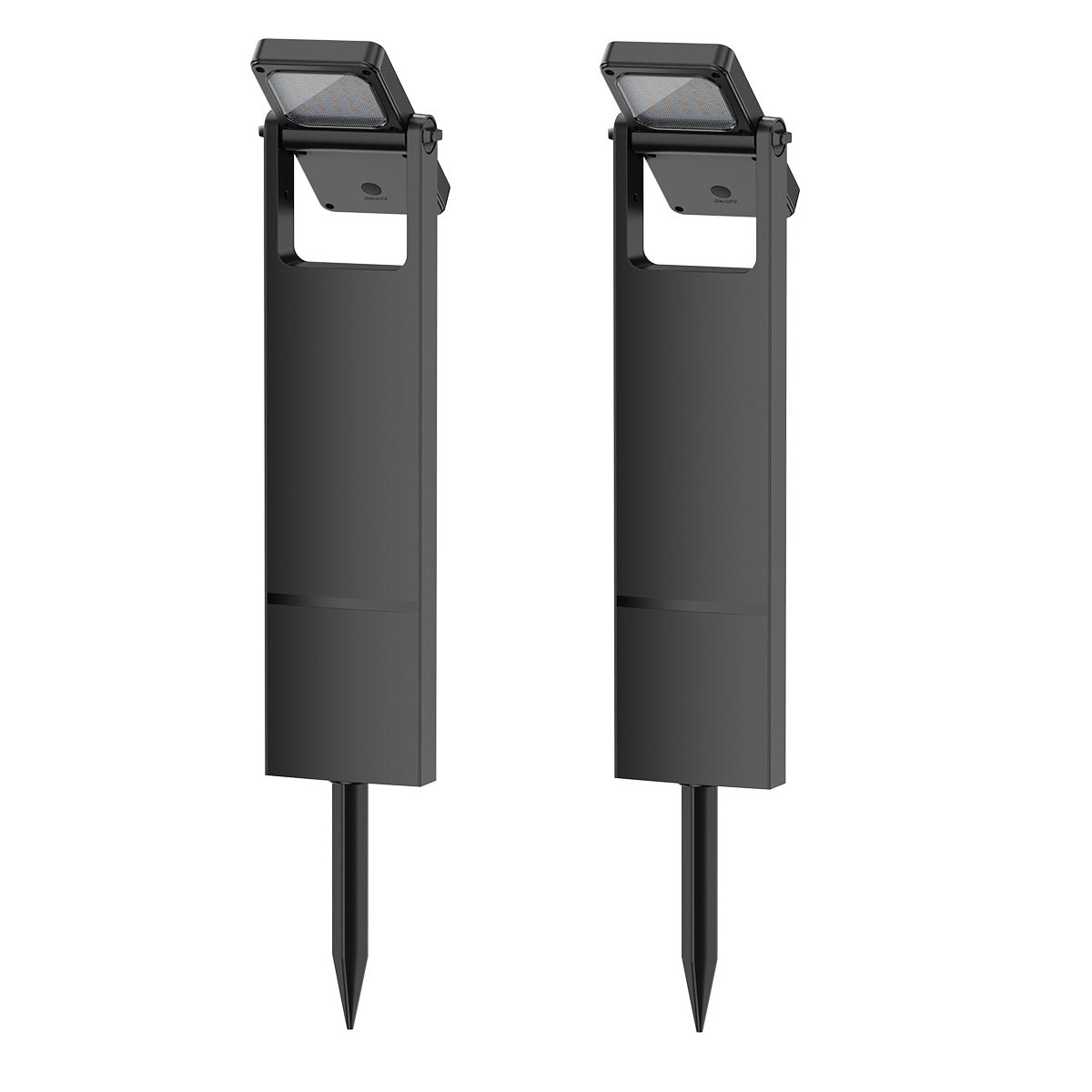 Lot de 2 Potelets solaires BRITY noir, LUMISKY