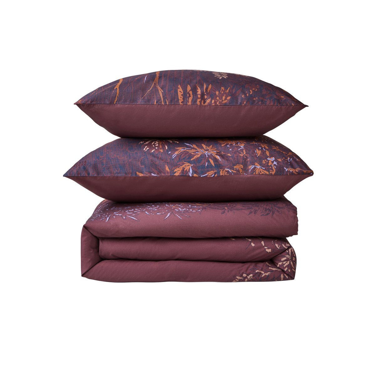Housse de couette AMARA imprimé, CARRE BLANC