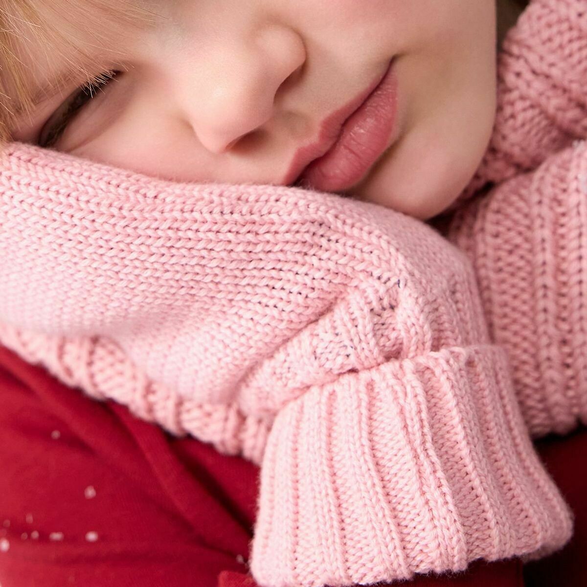 Knitted Beanie pink, PETIT BATEAU
