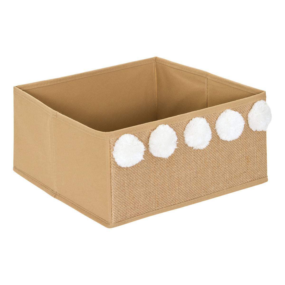 Boîte de rangement pliable pour enfant YUKI beige, ATMOSPHERA FOR KIDS
