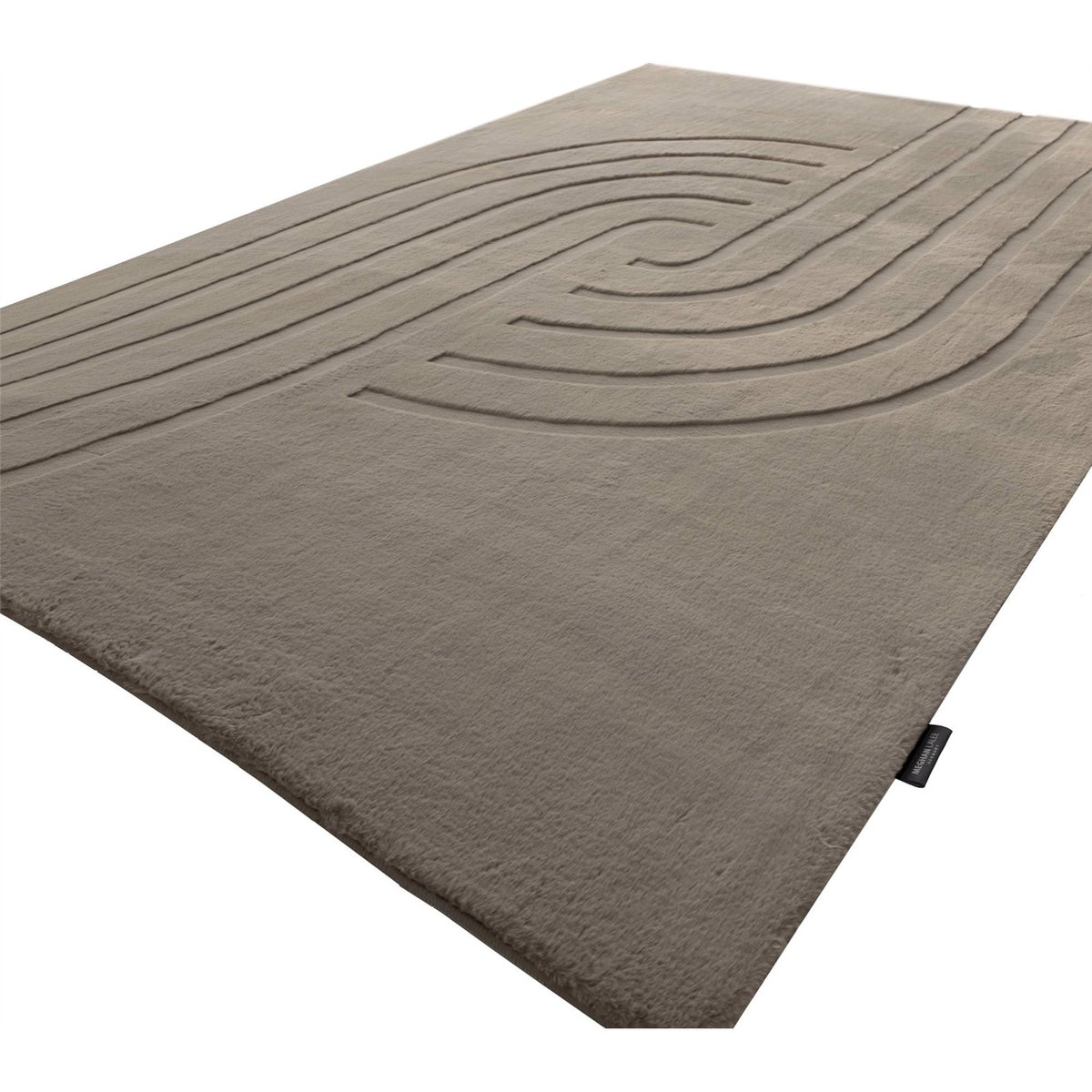 Tapis rectangulaire à motif géométrique taupe gris clair nuancé beige, ARTE ESPINA