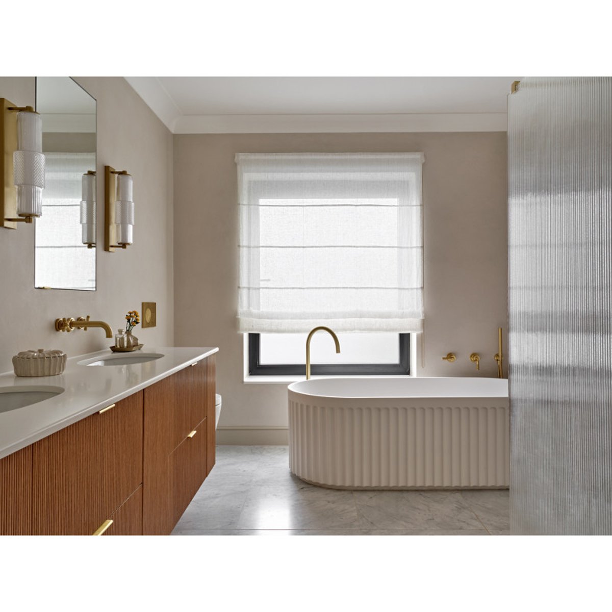 Applique Salle De Bain Led Mojo Verre Et Laiton laiton, MILLUMINE